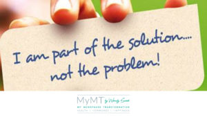 I am part of the solution not the problem