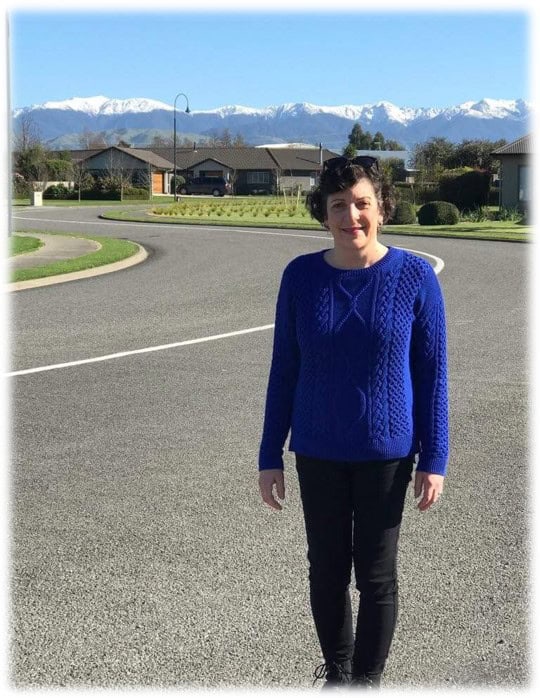 lady standing in her street